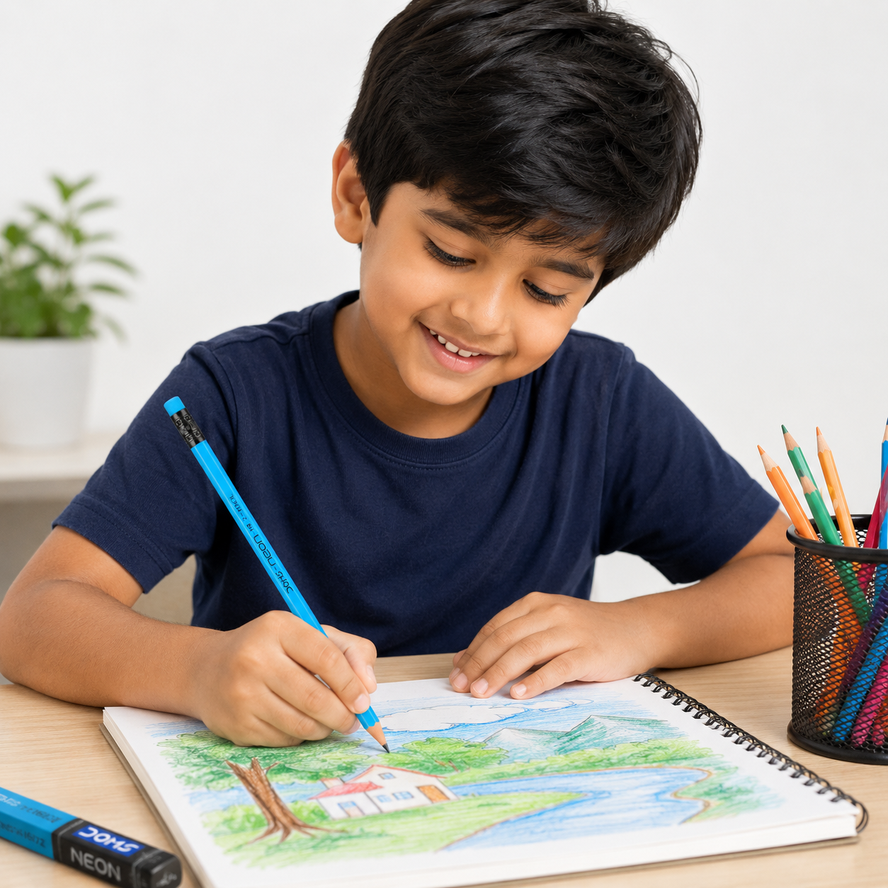 doms neon hb pencil | smooth writing school pencil doms neon hb pencil | smooth writing school pencil