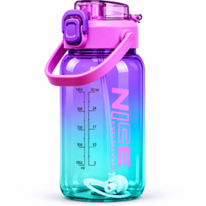 1000ml big nice sipper bottle | leakproof water bottle with straw