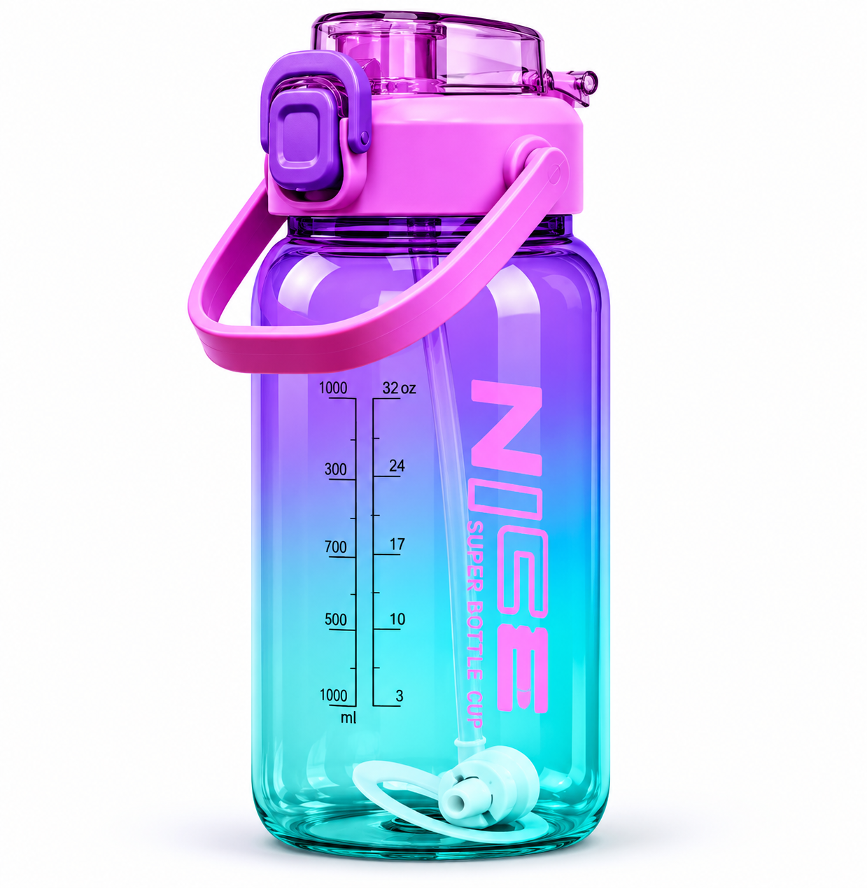1000ml big nice sipper bottle | leakproof water bottle with straw 1000ml big nice sipper bottle | leakproof water bottle with straw