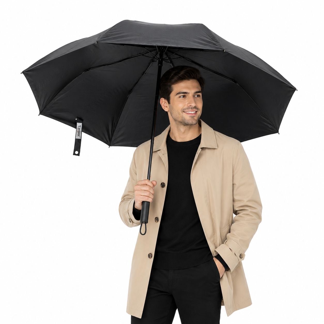 bb long black border umbrella | premium rain & sun protection bb long black border umbrella | premium rain & sun protection