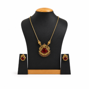 cc mala long pathakkam maroon | traditional ethnic necklace
