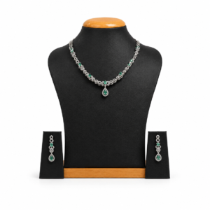 mh rhodium necklace set | premium designer jewelry for women